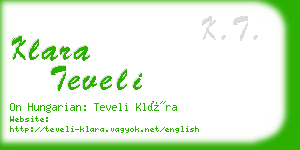 klara teveli business card